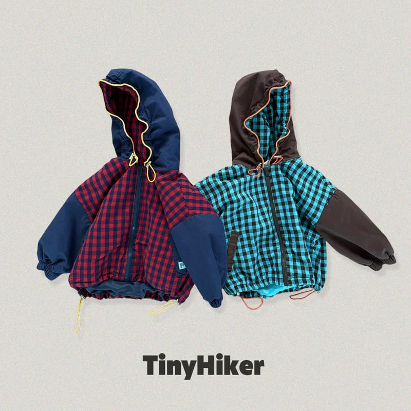 Hiker - Korean Children Fashion - #toddlerclothing - Pposik Check Hooded Jumper