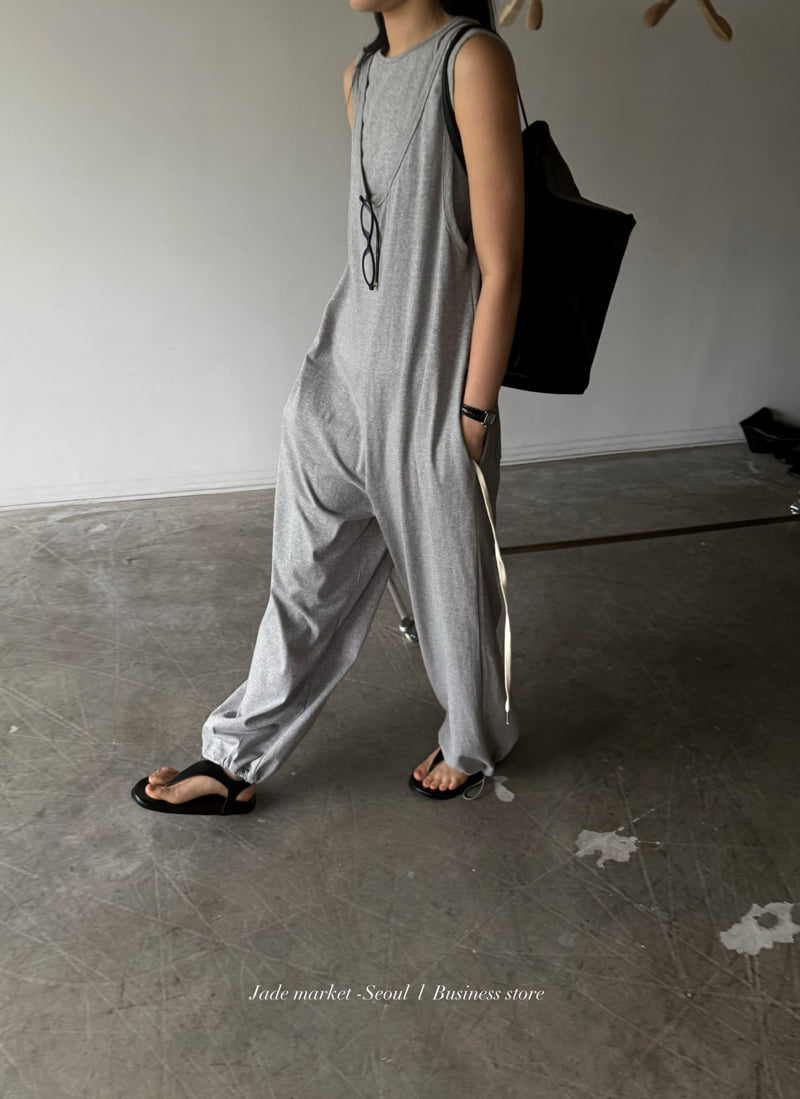 Jade Market - Korean Women Fashion - #momslook - Sleeveless Jumpsuit Set - 12