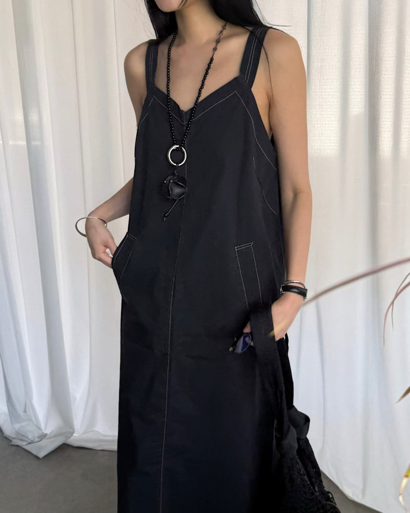 Jade Market - Korean Women Fashion - #momslook - Mono Stitch One-piece - 6