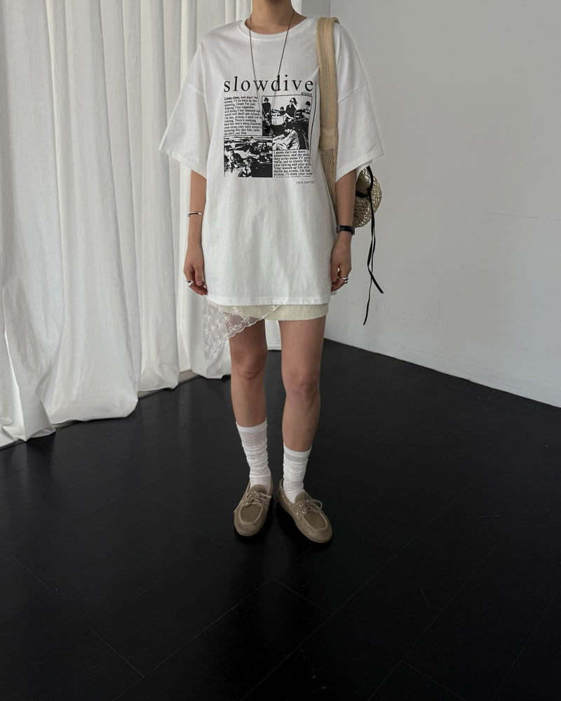 Jade Market - Korean Women Fashion - #momslook - Slow Lace Tee