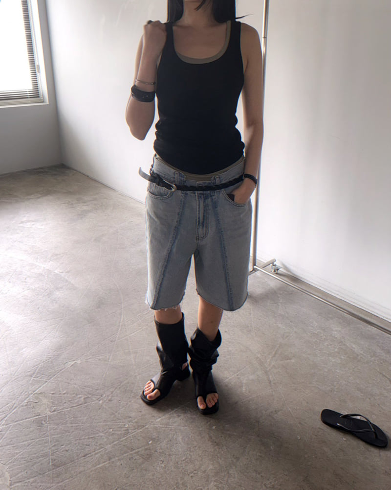 Jade Market - Korean Women Fashion - #momslook - Cut-Off Shorts - 12