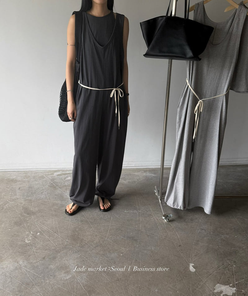Jade Market - Korean Women Fashion - #thelittlethings - Sleeveless Jumpsuit Set