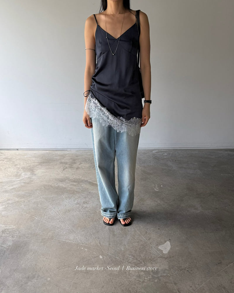 Jade Market - Korean Women Fashion - #womensfashion - Side Satin Top - 7