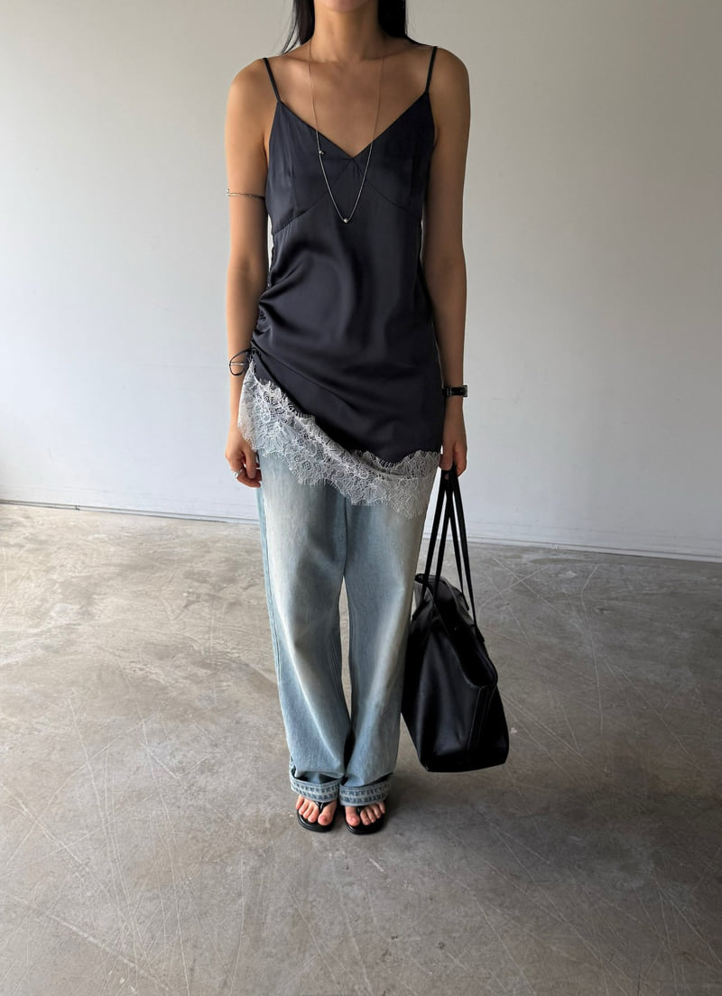 Jade Market - Korean Women Fashion - #womensfashion - Side Satin Top - 9