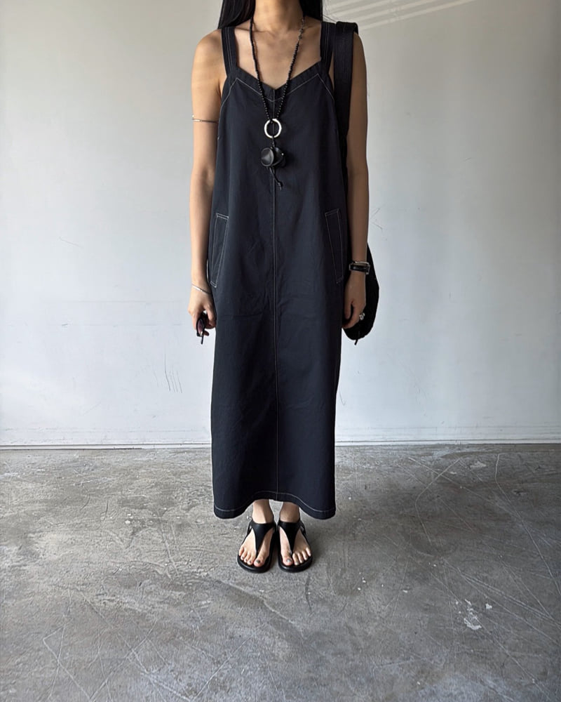 Jade Market - Korean Women Fashion - #womensfashion - Mono Stitch One-piece - 3