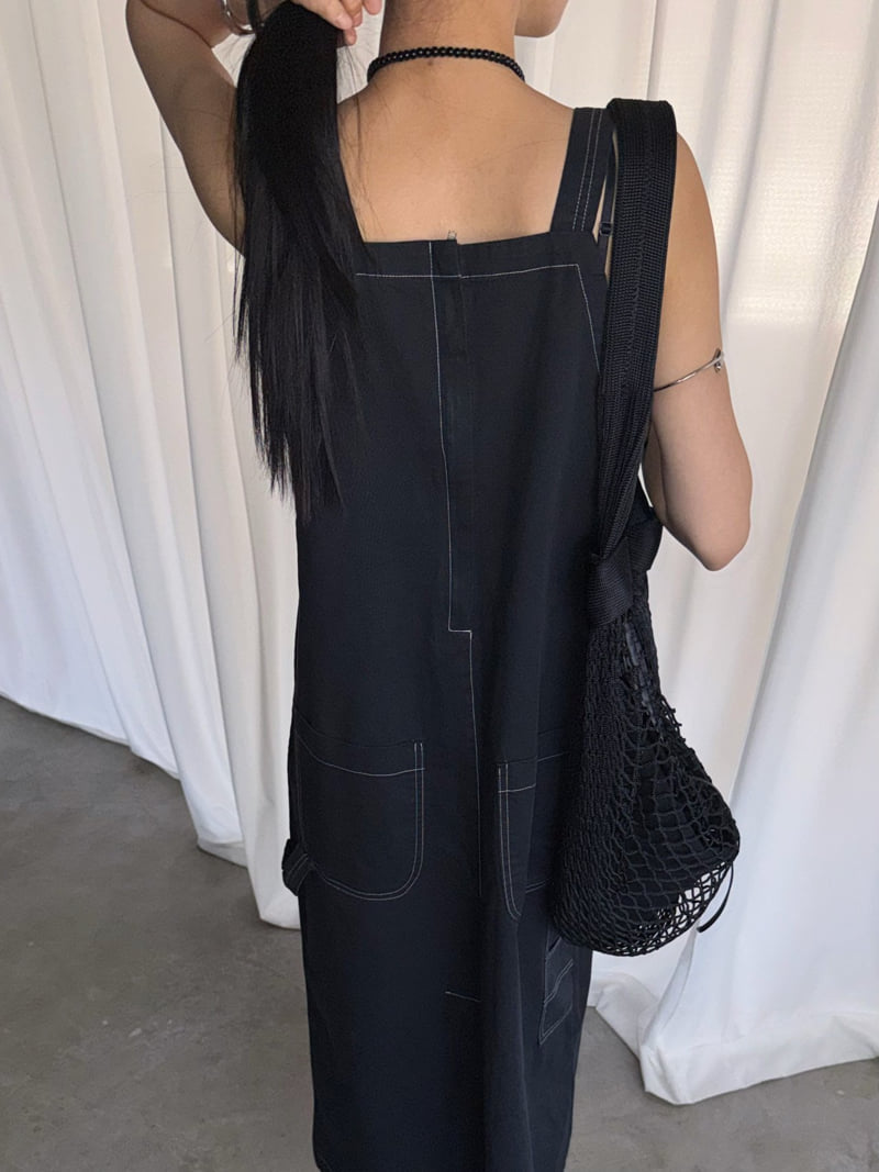 Jade Market - Korean Women Fashion - #womensfashion - Mono Stitch One-piece - 7