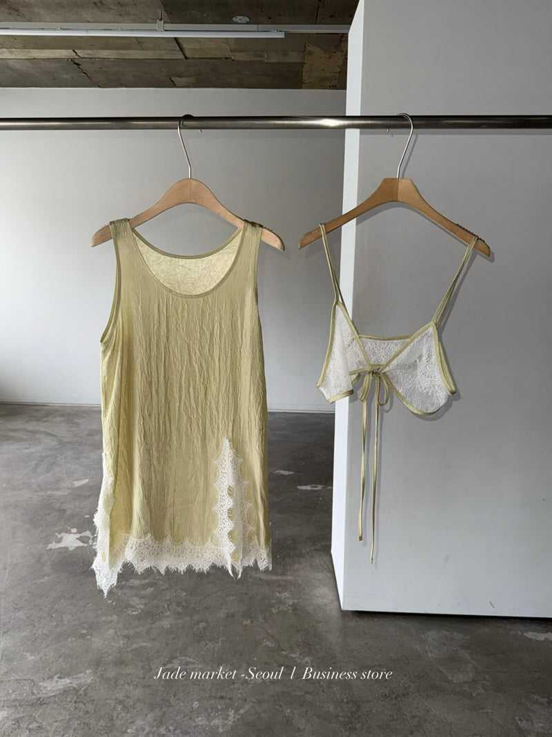 Jade Market - Korean Women Fashion - #womensfashion - Satin Lace Set - 10