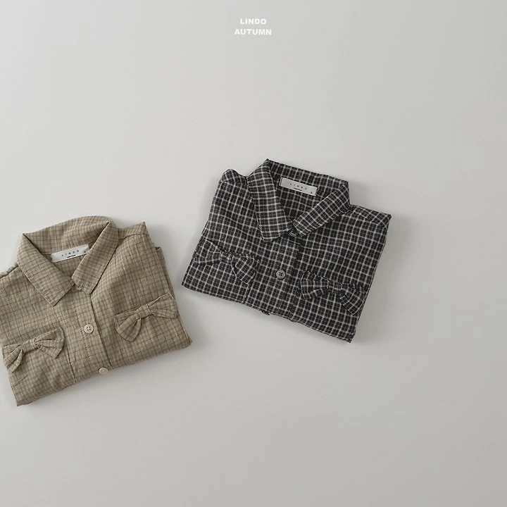 Lindo - Korean Children Fashion - #Kfashion4kids - Ribbon Check Shirt - 8