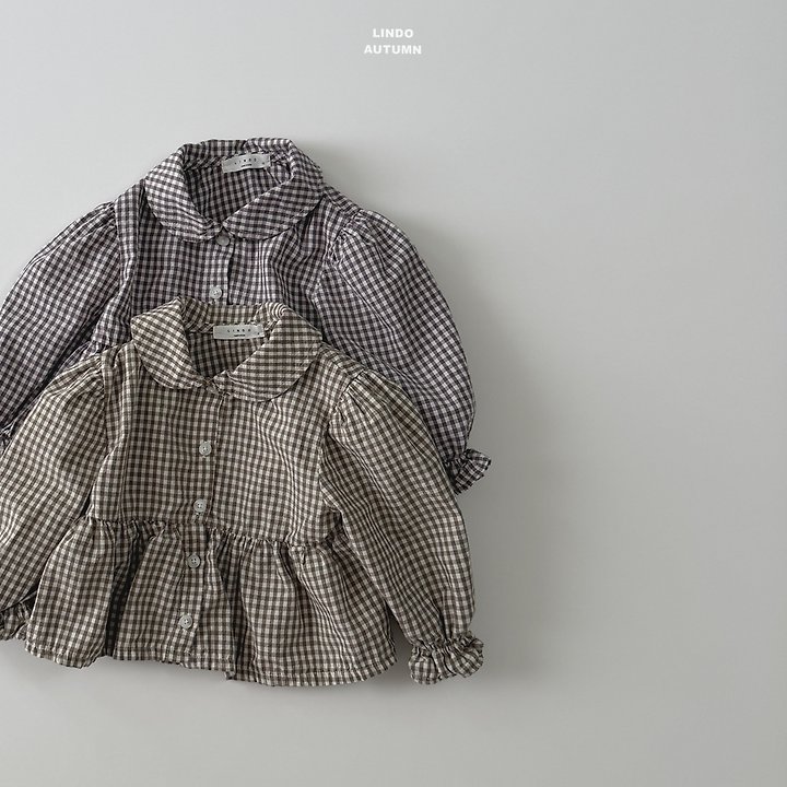 Lindo - Korean Children Fashion - #kidzfashiontrend - Sweet Check Blouse - 4