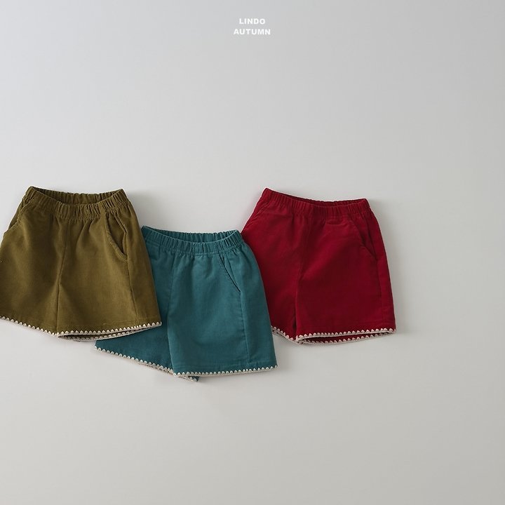 Lindo - Korean Children Fashion - #Kfashion4kids - Corduroy Mellow Shorts - 2
