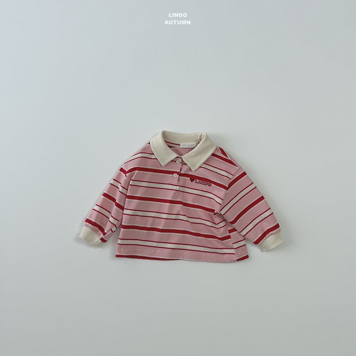 Lindo - Korean Children Fashion - #childofig - Embroidered Collar Tee - 4