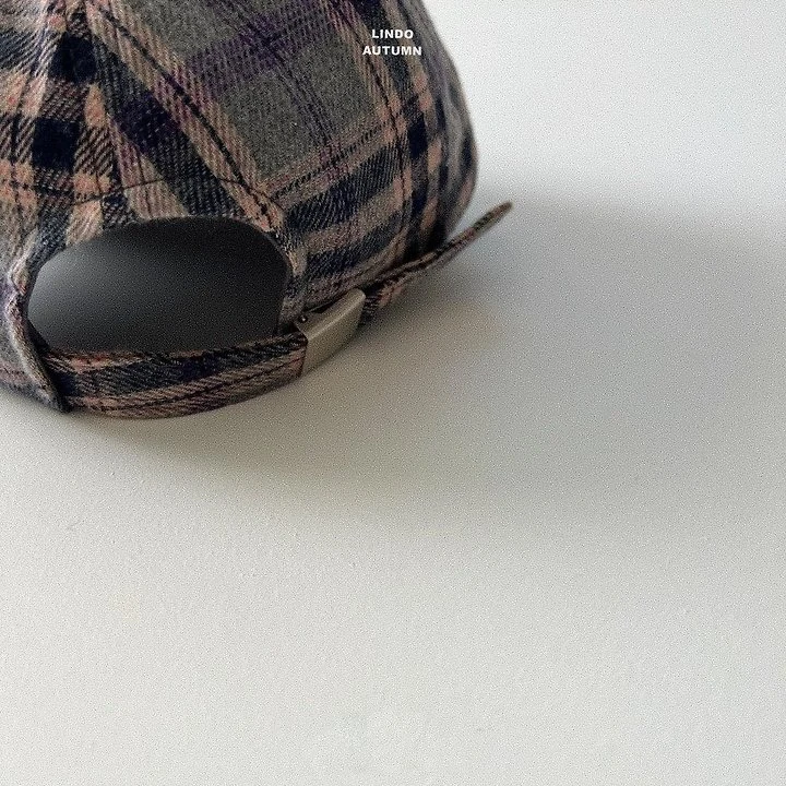 Lindo - Korean Children Fashion - #childofig - Ove Check Ball Cap - 3