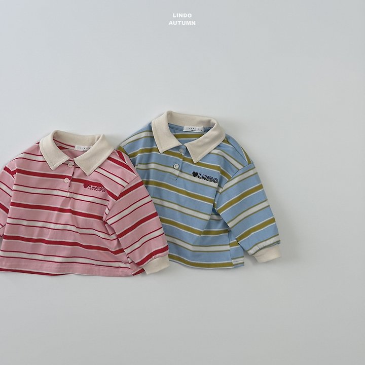 Lindo - Korean Children Fashion - #childrensboutique - Embroidered Collar Tee - 5
