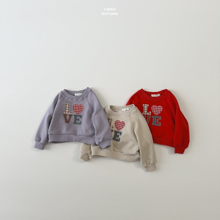Lindo - Korean Children Fashion - #designkidswear - Love Heart Sweatshirt