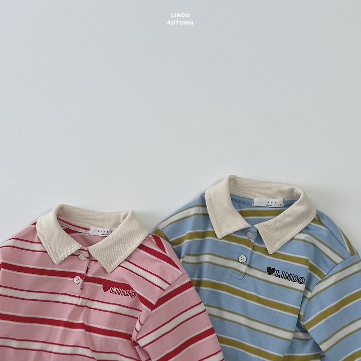 Lindo - Korean Children Fashion - #discoveringself - Embroidered Collar Tee - 7