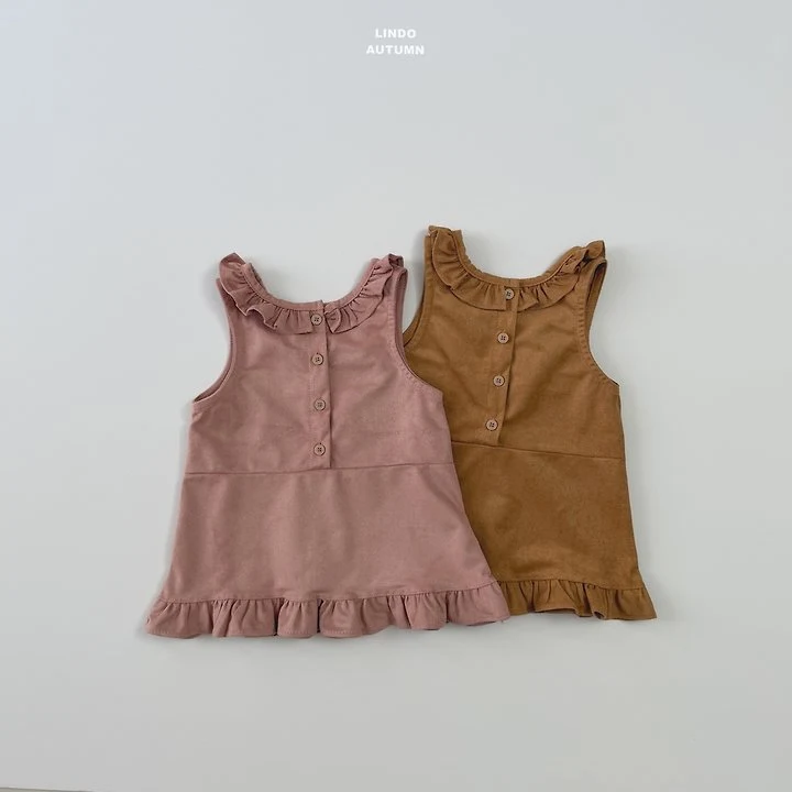 Lindo - Korean Children Fashion - #littlefashionista - Suede One-piece - 6