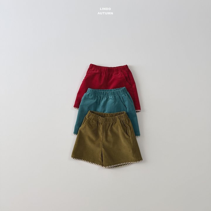 Lindo - Korean Children Fashion - #littlefashionista - Corduroy Mellow Shorts - 3