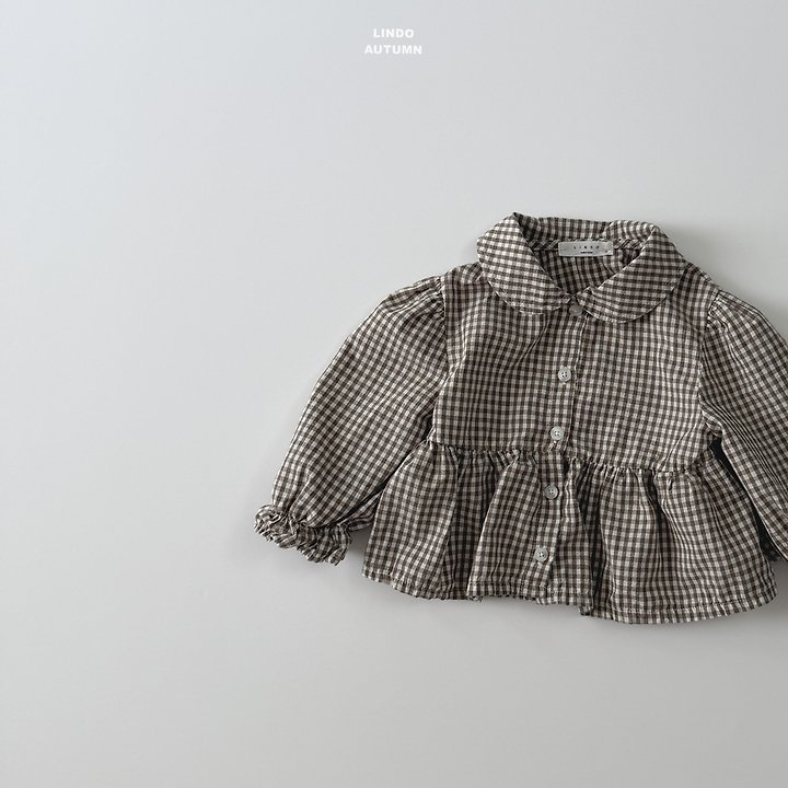 Lindo - Korean Children Fashion - #magicofchildhood - Sweet Check Blouse - 6