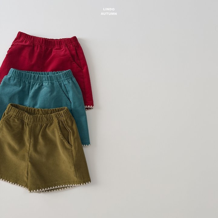 Lindo - Korean Children Fashion - #littlefashionista - Corduroy Mellow Shorts - 4
