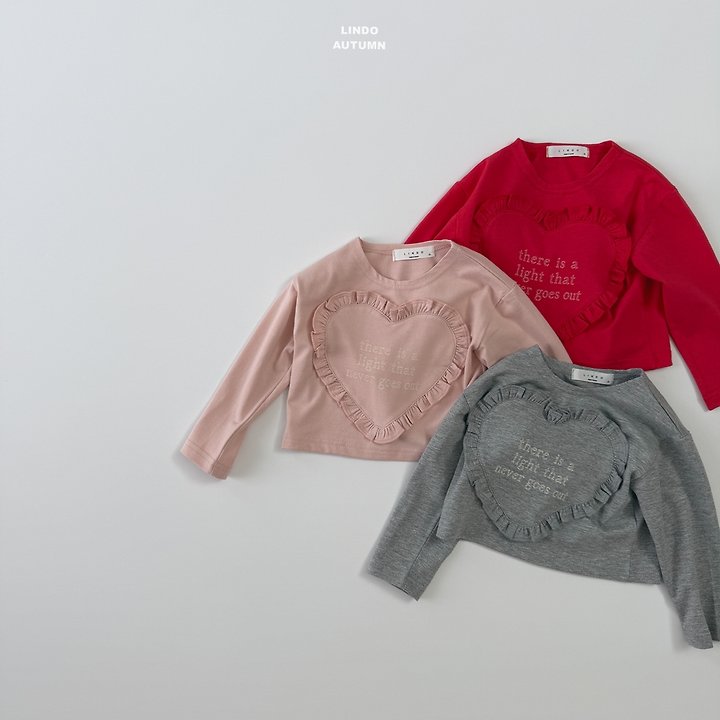 Lindo - Korean Children Fashion - #minifashionista - Hearts Frill Tee - 6