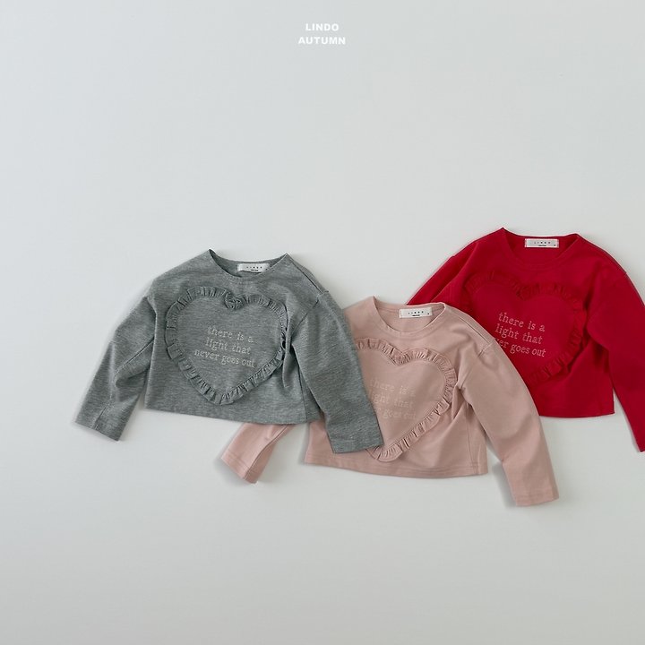 Lindo - Korean Children Fashion - #prettylittlegirls - Hearts Frill Tee - 7