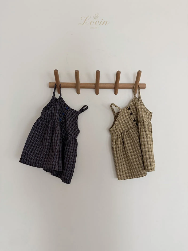 Lovin - Korean Baby Fashion - #babyboutique - Autumn Check One-piece - 11