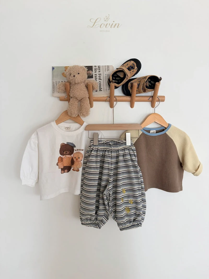 Lovin - Korean Baby Fashion - #babyboutique - Waffle Raglan Tee - 5
