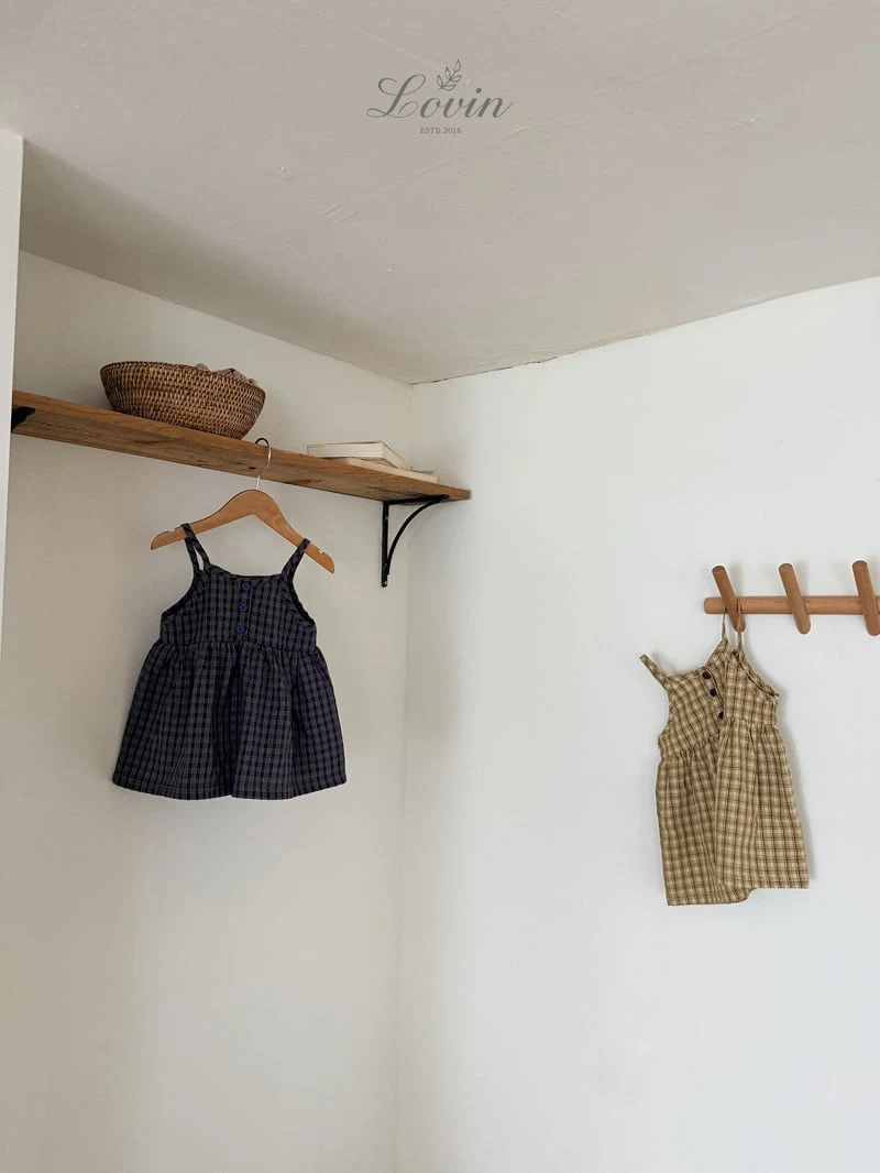 Lovin - Korean Baby Fashion - #babyboutiqueclothing - Autumn Check One-piece - 12