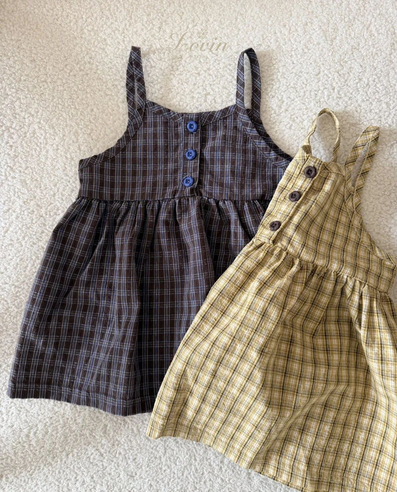 Lovin - Korean Baby Fashion - #babygirlfashion - Autumn Check One-piece