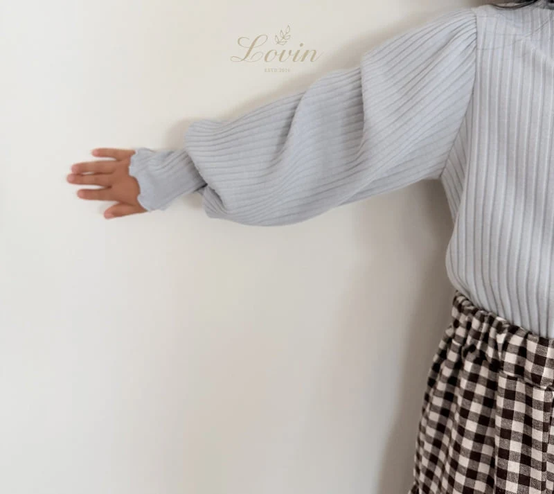 Lovin - Korean Baby Fashion - #babygirlfashion - Melo Ribbed Tee - 11