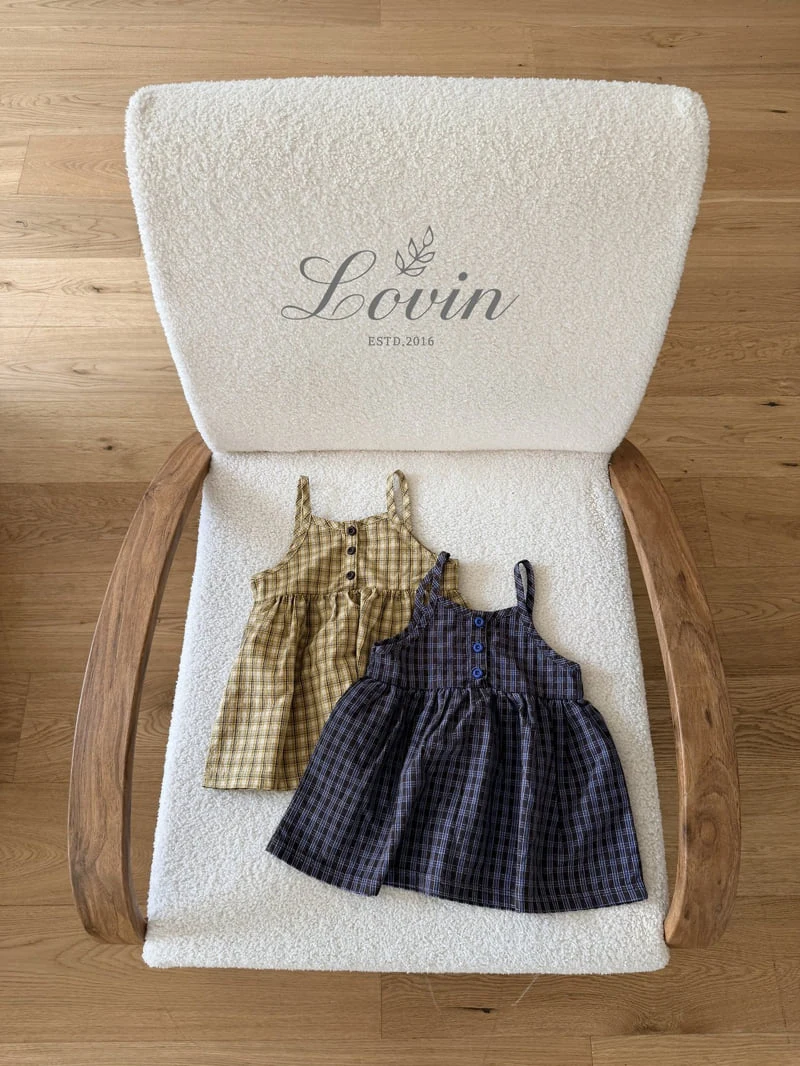 Lovin - Korean Baby Fashion - #babyoninstagram - Autumn Check One-piece - 3