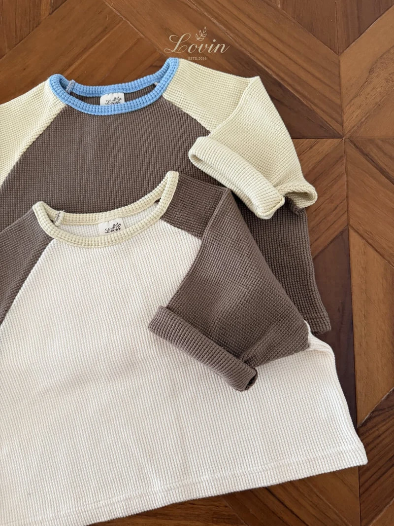 Lovin - Korean Baby Fashion - #babywear - Waffle Raglan Tee