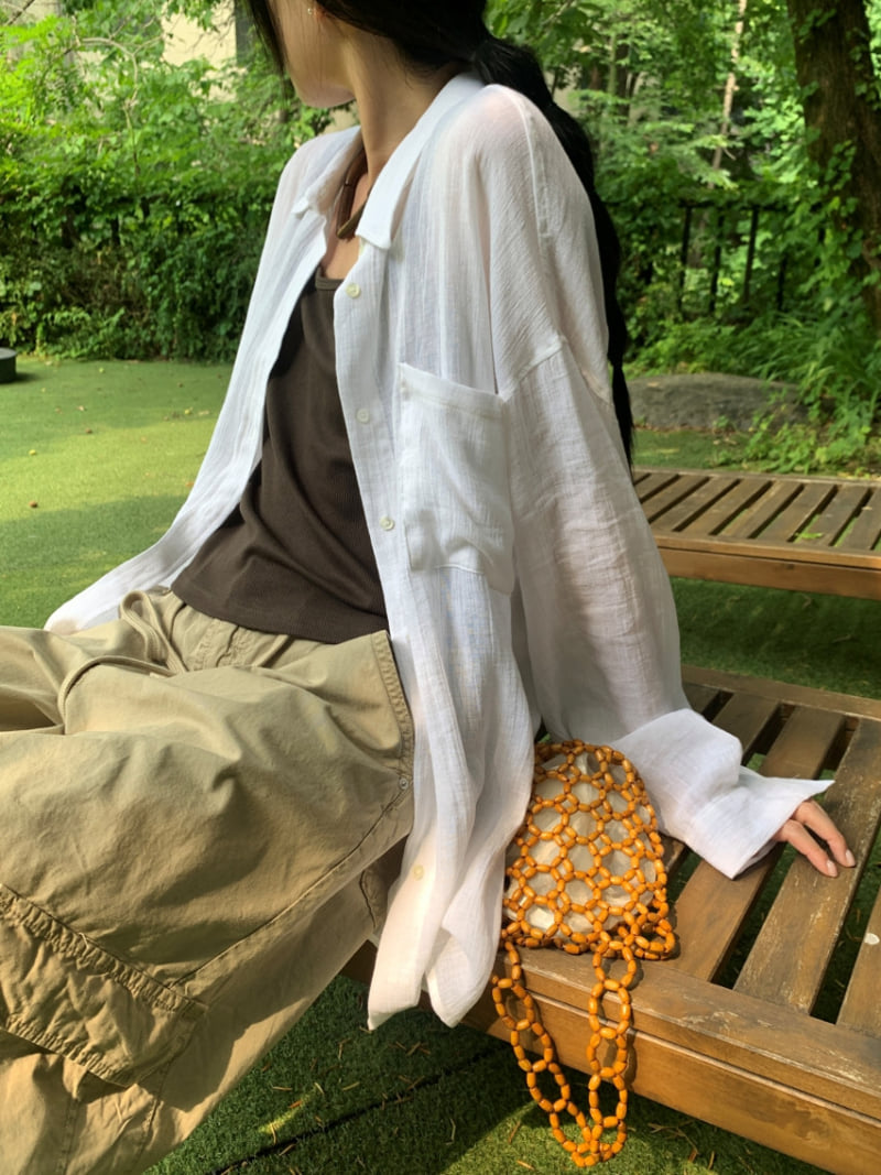 Lucy Salon - Korean Women Fashion - #momslook - Linen Button-Up Shirt