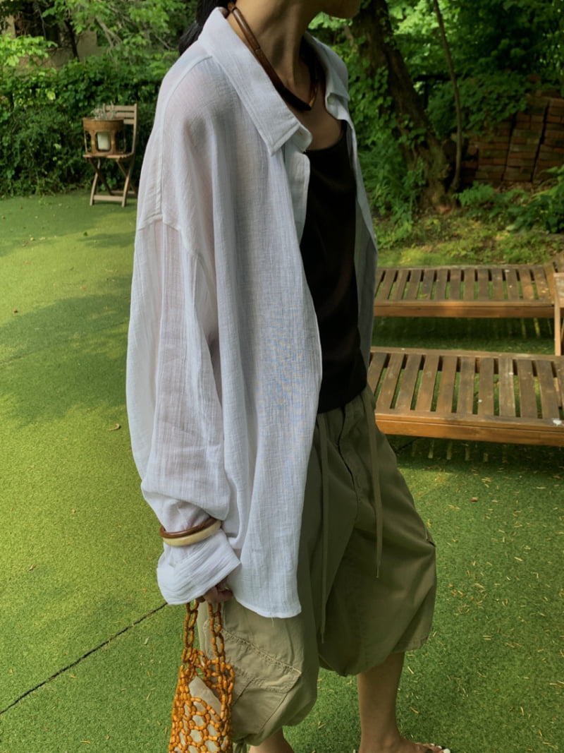 Lucy Salon - Korean Women Fashion - #momslook - Linen Button-Up Shirt - 5