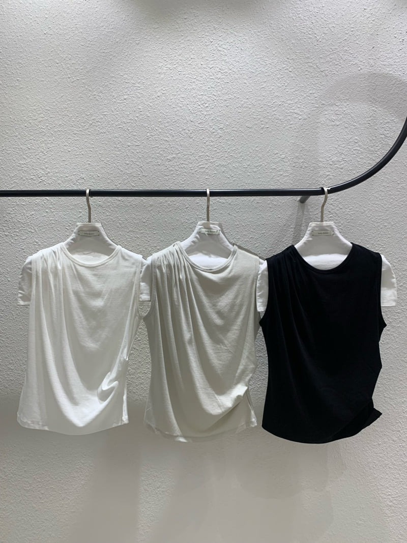 Lucy Salon - Korean Women Fashion - #momslook - Draped Sleeveless Top - 12