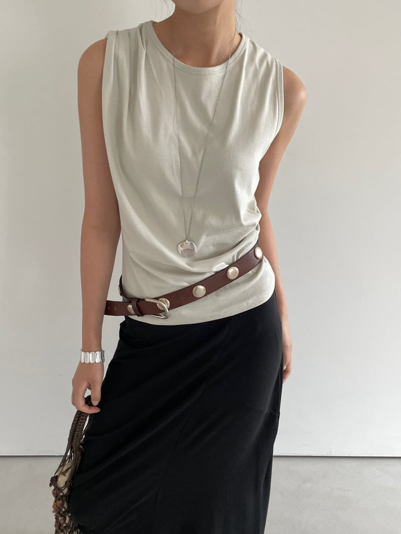Lucy Salon - Korean Women Fashion - #restrostyle - Draped Sleeveless Top