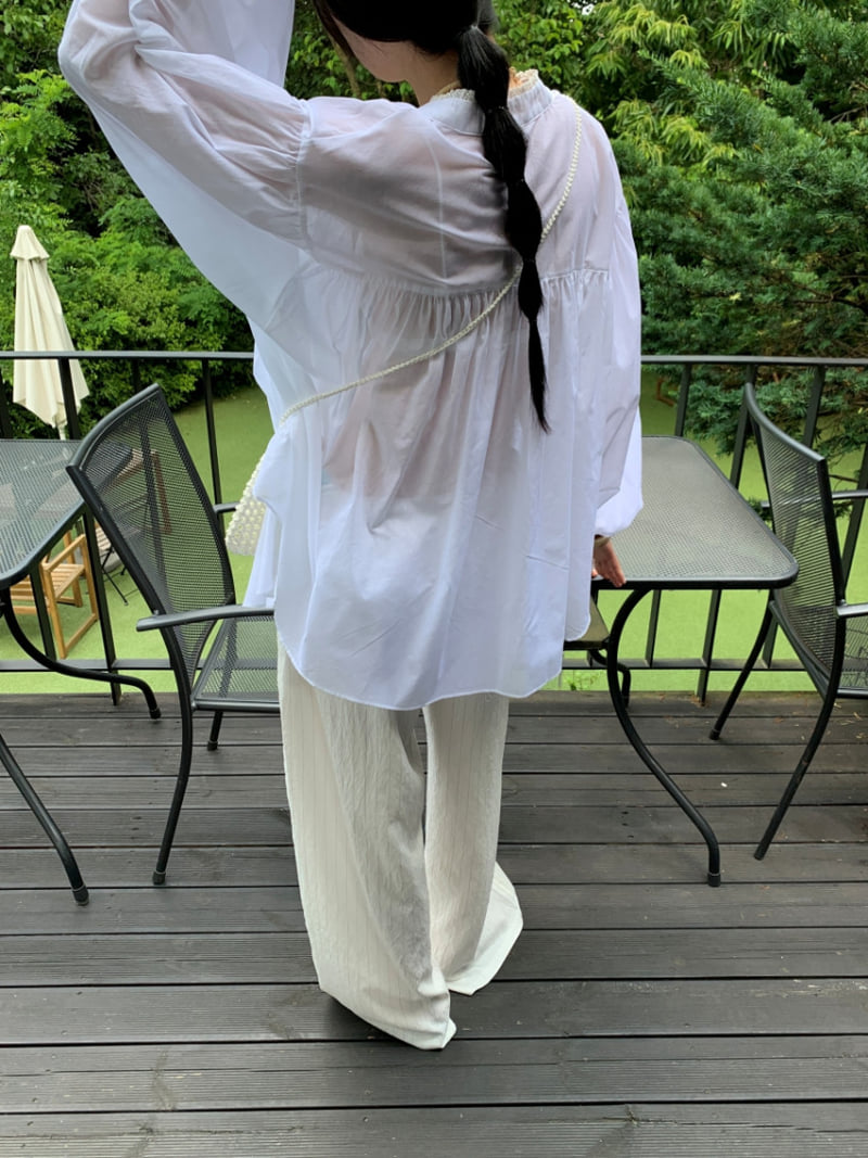 Lucy Salon - Korean Women Fashion - #shopsmall - Ruched Puff Blouse - 4