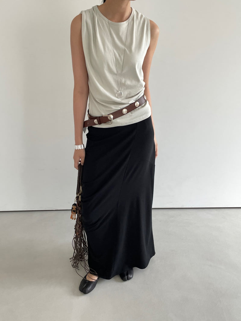 Lucy Salon - Korean Women Fashion - #shopsmall - Draped Sleeveless Top - 4