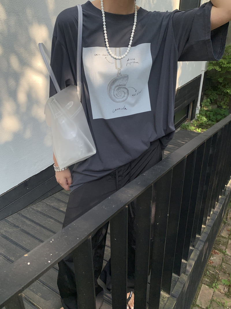 Lucy Salon - Korean Women Fashion - #thelittlethings - Necklace Short-Sleeve Tee - 2