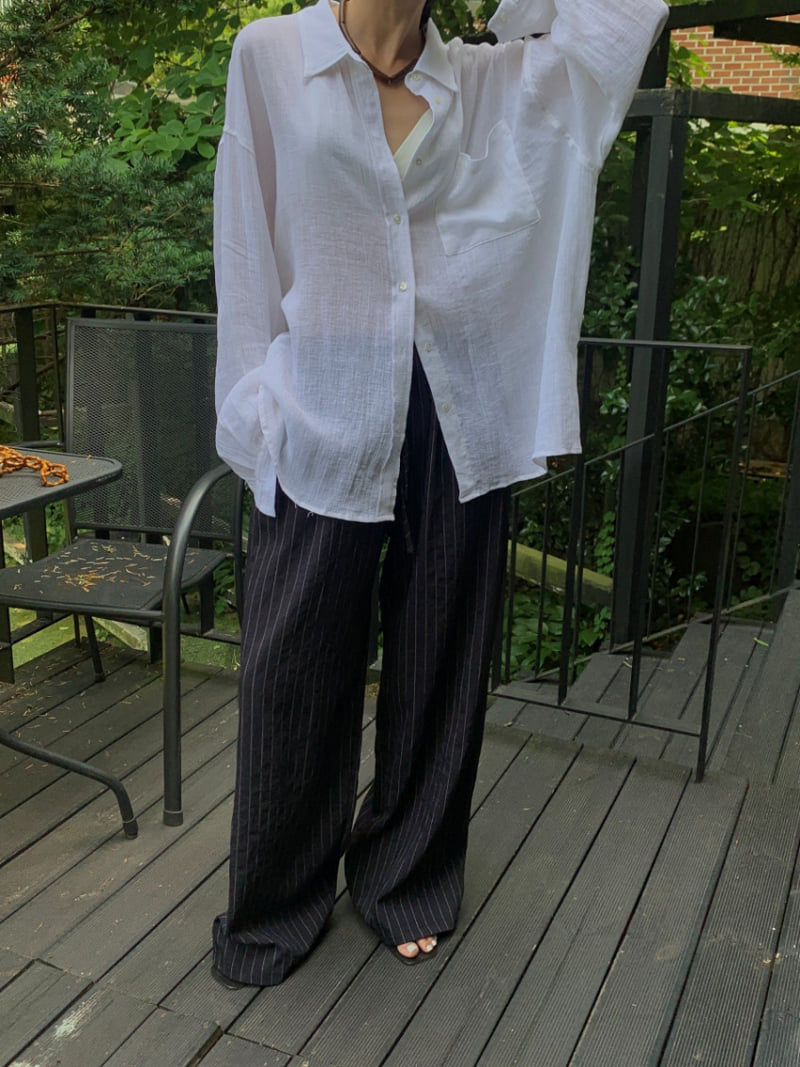 Lucy Salon - Korean Women Fashion - #thelittlethings - Striped Banded Pants