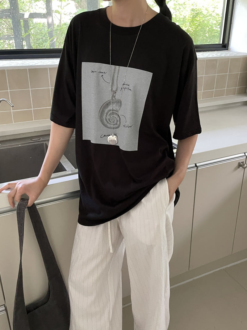 Lucy Salon - Korean Women Fashion - #womensfashion - Necklace Short-Sleeve Tee - 10
