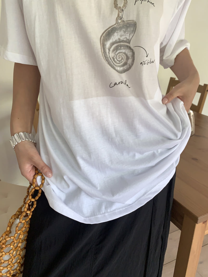 Lucy Salon - Korean Women Fashion - #womensfashion - Necklace Short-Sleeve Tee - 6