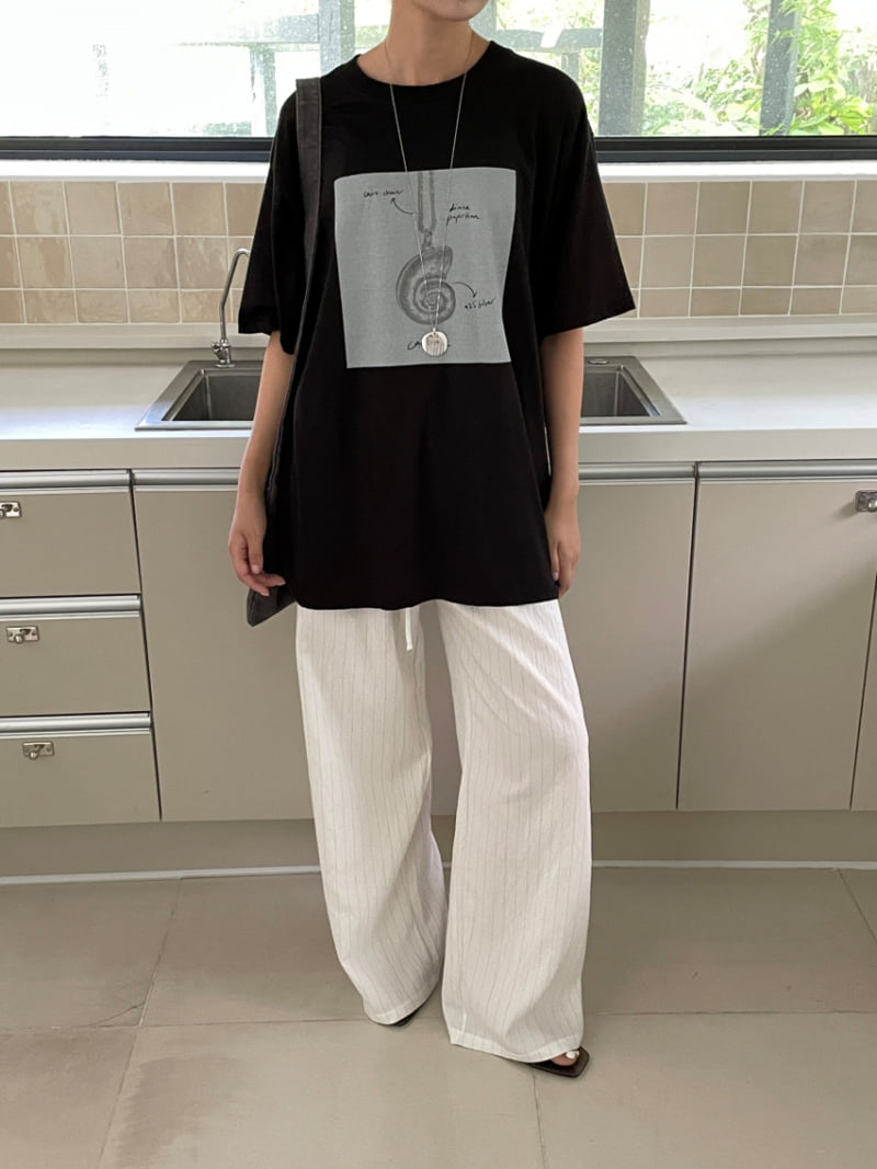 Lucy Salon - Korean Women Fashion - #womensfashion - Striped Banded Pants - 7