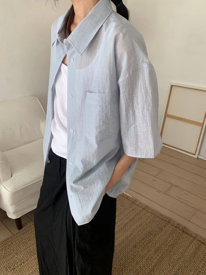 Lucy Salon - Korean Women Fashion - #womensfashion - Awesome Pocket Oversized Shirt - 7