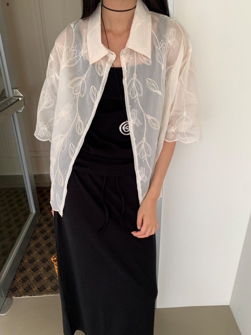 Lucy Salon - Korean Women Fashion - #womensfashion - Bay Embroidered Shirt - 10