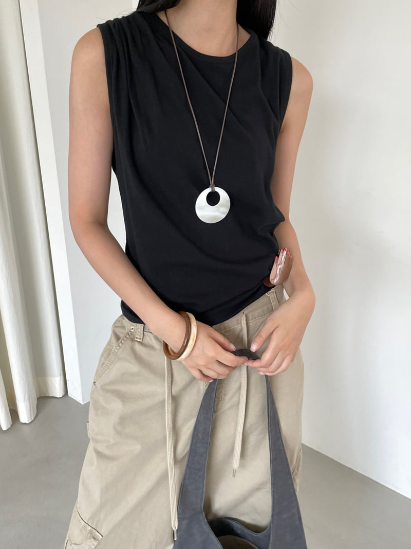 Lucy Salon - Korean Women Fashion - #womensfashion - Draped Sleeveless Top - 9