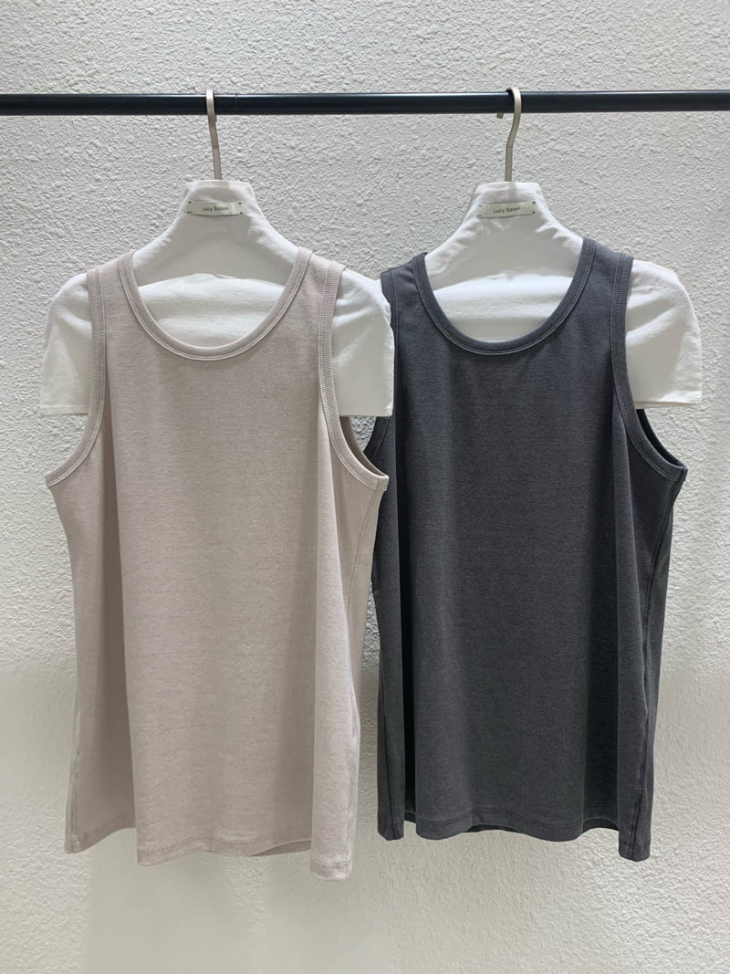 Lucy Salon - Korean Women Fashion - #womensfashion - Pigment-Dyed Sleeveless Top - 12
