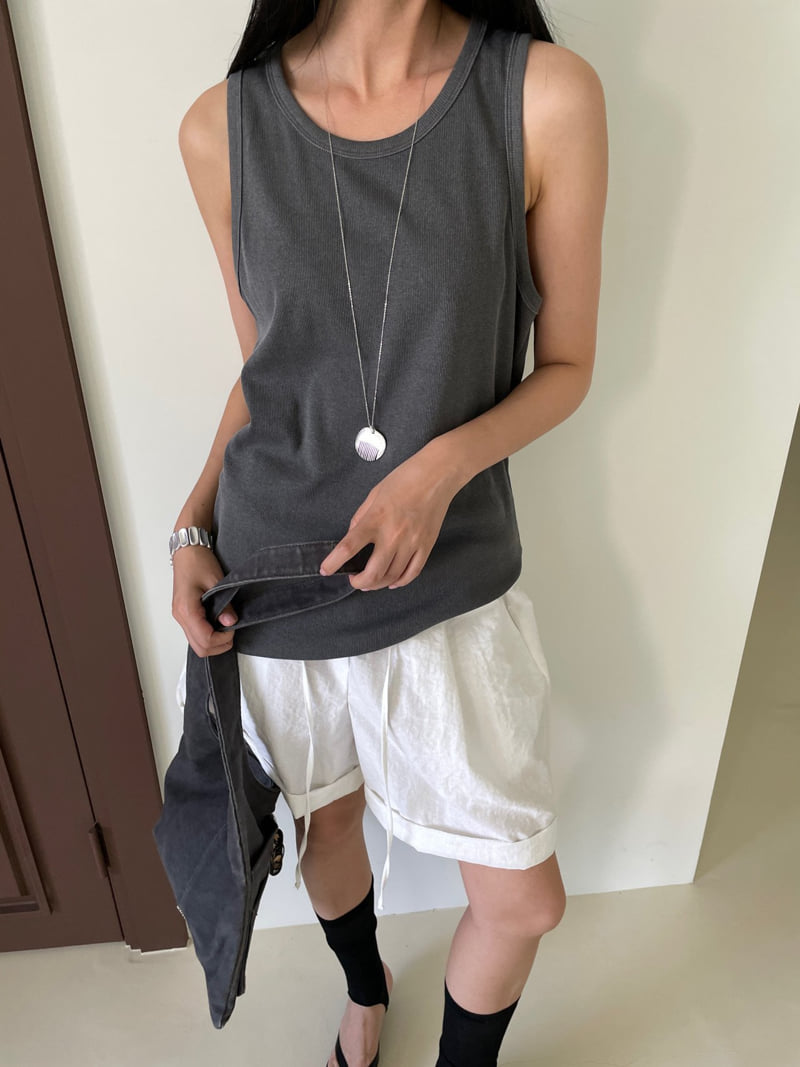 Lucy Salon - Korean Women Fashion - #womensfashion - Pigment-Dyed Sleeveless Top - 6