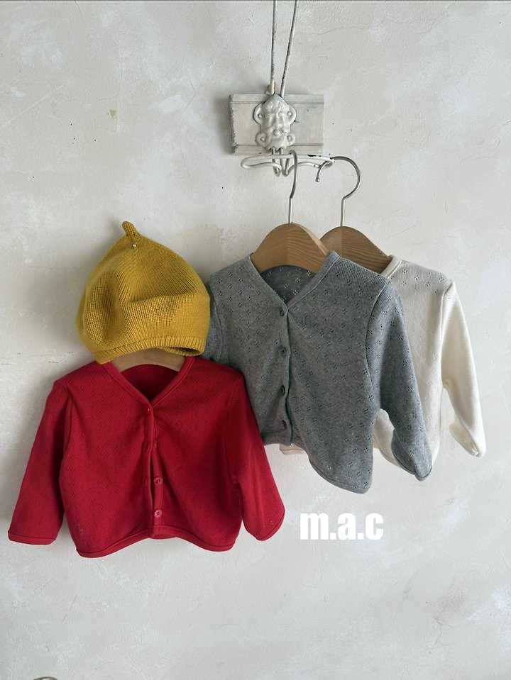 Mac - Korean Baby Fashion - #babyboutique - Eyelet Cardigan - 2