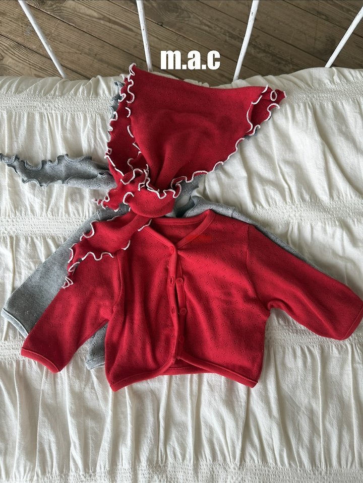 Mac - Korean Baby Fashion - #babyfever - Eyelet Cardigan - 6